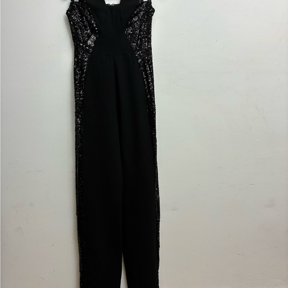 Rubber Ducky Productions Black Sequin Jumpsuit